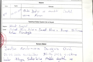 İhtiyaç Sahiplerine Destek Kararı